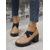 cheap Mary Jane Pumps-Women's Black Chunky Heel Platform Shoes with Cross Strap – Comfortable and Trendy Work Shoes for Office, Commuting and Daily Wear