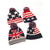 abordables Accesorios-Gorro de punto patriótico unisex del 250 aniversario de los Estados Unidos con pom pom diseño de bandera americana de estrellas y rayas suave gorro de punto de invierno estilo casual para festivales