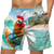 preiswerte Tiere &amp; Vögel-Herren Cartoon Hahn Küken Badehosen Badeshorts Boardshorts Mittlere Taille Lustig Hawaiianisch Strandurlaub Seitentaschen Netzfutter Elastischer Kordelzug in der Taille Designer Bekleidung