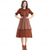 abordables Pionero / Siglo XIX-250º Aniversario de EE. UU. Siglo 19 década de 1800 Vestido de la pradera Conjunto de gorro y delantal Mangas cortas Chica pionera Colonial Pionero Guerra Revolucionaria Disfraz Mujer Víspera de