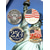 voordelige Accessoires-Verenigde Staten 250e Verjaardag Heren Patriottische Reverse Speld Set 4-Pack Legering Emaille Badges Amerikaanse Vlag  Ontwerpen voor de VS Onafhankelijkheidsdag Parades  Formele Evenementen