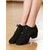 preiswerte Tanz-Sneaker-Schwarze Damen-Sportschuhe zum Tanzen, atmungsaktive Schnürschuhe für Fitness und Zumba &amp; üben