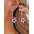 cheap Accessories-United States 250th Anniversary Women's Patriotic Star Jewelry Set, Alloy Necklace &amp; Earrings with Red White Blue Crystal Design, Parades &amp; Holiday Celebrations