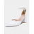 cheap Bride-Women's Ivory Lace Ankle-Strap Block Heel Pumps, Elegant Bridal Shoes for City Wedding Bride