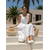 preiswerte Rutschsandalen-Weiße Damen-Mules mit Schleife, Blockabsatz und eckiger Spitze – elegante Sommersandalen für Städtetrips, Resorturlaube und Brunch-Outfits