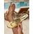 baratos Mulheres-Sandálias femininas de dedo com pérolas pretas - elegantes sandálias de tiras com salto baixo e detalhes em cristal, calçado confortável para férias de verão luxuosas em resorts. &amp;relaxar à beira da