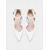 cheap Bride-Women's Ivory Lace Ankle-Strap Block Heel Pumps, Elegant Bridal Shoes for City Wedding Bride