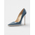 cheap Wedding Guest-Women's Blue Patent Leather Pointed-Toe Stiletto Heels, Elegant Church Wedding Guest Shoes for Formal Ceremony
