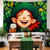 cheap Wall Tapestries-St. Patrick's Day Tapestry Banners Blanket Green Hat Shamrock Cute Romantic 3D Bedroom Living Room Dorm Teens Room College Dorm Wall Porch Home Decor