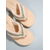 cheap Women-Women's Sparkly Rhinestone Flip Flops - Elegant Beige Thong Sandals with Crystal Trim, Comfortable Platform Beach Slides for Summer Vacation, Poolside Lounging &amp; Island Travel