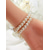 preiswerte Hochzeit ACC-Rosenarmband für Damen, Polyesterbandblume mit Kunstperlenarmband, verschiedene Farben, elegantes Accessoire für Brautjungfern und Bräute für Hochzeiten, Abschlussbälle und festliche Anlässe