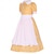 billiga Pionjär / 1800-talet-250-årsjubileum USA 1800-talet Gamla västern Prärieklänning Motorhuva och förkläde Korta ärmar Pioneer Girl Koloniala kostymer Pionjär Revolutionskriget Blommig Maskeradkläder Flickor Halloween