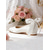 cheap Bride-Women's Ivory Pearl Ankle Strap Flats, Elegant Ballet Bridal Shoes for Outdoor Garden Lawn Wedding