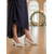 voordelige Moeder van de Bruid/De Bruidegom-Ivoorwitte satijnen bruidsschoenen voor dames met parelstrik – elegante blokhakken voor bruidsmoeders, stadsbruiloften en formele gelegenheden.