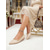 cheap Mother of Bride/Groom-Women's Nude Pearl-Trim Pointed Flats, Elegant Classic Bridal Shoes for Church Weddings