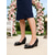 voordelige Moeder van de Bruid/De Bruidegom-Dames pumps met sleehak in zwart lakleer en strikdetail, elegante en comfortabele geklede schoenen voor de moeder van de bruid bij een tuinbruiloft.