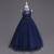 cheap Flower Girl's Dresses-Flower Girl Dress Girls' Formal Dress Wedding Attire Party Wedding Formal Elegant Fashion Adorable First Communion Dress Patchwork Mesh Solid Color Sleeveless Crew Neck Blue Grey 4 years+