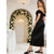 cheap Bridesmaid-Black Crystal Embellished Pointed Toe Slingback Flats for Bridesmaids – Elegant Satin Low Heel Wedding, Evening &amp; Formal Dress Shoes for Women