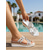 cheap Espadrille Sandals-Women's Silver Glitter Strappy Platform Sandals with Espadrille Trim – Chic Resort Vacation Style, Comfortable Open-Toe Wedge Slides for Poolside Lounging and Summer Travel