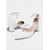 cheap Bride-Women's Ivory Lace Ankle-Strap Block Heel Pumps, Elegant Bridal Shoes for City Wedding Bride