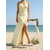 preiswerte Hochzeitsgast-Elegante weiße Damensandalen mit Schleifendetail – bequeme Sommerschuhe für Strandhochzeiten und Gäste