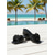 preiswerte Rutschsandalen-Weiße Damen-Mules mit Schleife, Blockabsatz und eckiger Spitze – elegante Sommersandalen für Städtetrips, Resorturlaube und Brunch-Outfits