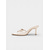 abordables Invité au mariage-Sandales mules en satin pour femmes – élégantes chaussures à talons hauts et bout ouvert, parfaites pour les mariages en plein air et les occasions spéciales.