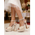 cheap Bride-Luxury Pearl Embellished Platform Wedding Heels for Brides – Chunky High Heel Ankle Strap Bridal Shoes