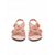cheap Bridesmaid-Women's Blush Pink Floral Flat Sandals, Soft Ankle Strap Bridesmaid Shoes for Beach Wedding Ceremonies