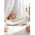 cheap Bride-Women's Ivory Pearl Ankle Strap Flats, Elegant Ballet Bridal Shoes for Outdoor Garden Lawn Wedding