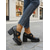 cheap Mary Jane Pumps-Women's Black Chunky Heel Platform Shoes with Cross Strap – Comfortable and Trendy Work Shoes for Office, Commuting and Daily Wear
