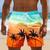 billiga Tropiska växter och blommor-Herr Kokosnötsträd Gradientfärg Tropiska växter Badshorts Boardshorts Medium Midja Hawaiisk Strandsemester Sidfickor Mesh foder Elastisk dragsko i midjan Designer Kläder