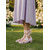 abordables Demoiselle d&amp;#39;honneur-Escarpins de mariée élégants en satin rose pour femme, ornés de fleurs – parfaits pour les mariages champêtres, chaussures de demoiselles d'honneur avec brides en ruban et petits talons carrés.