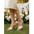 abordables Invité au mariage-Sandales mules en satin pour femmes – élégantes chaussures à talons hauts et bout ouvert, parfaites pour les mariages en plein air et les occasions spéciales.