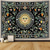 baratos Tapeçarias de Parede-Tapeçaria celestial de parede com sol e lua, constelações astrológicas e fases da lua, estilo boho hippie, para decoração de quarto e sala de estar.