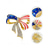 abordables Accessoires-Broche patriote en forme de nœud pour femmes du 250e anniversaire des États-Unis disponible en or et en argent en matériau allié parfait pour les célébrations de l'Amérique et du jour de
