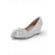 ieftine Mama miresei/mirelui-Pantofi cu toc jos argintii pentru femei cu fundă cu strasuri, pantofi eleganți pentru mame la nunțile bisericești