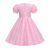 preiswerte Kleider-1950er Retro Vintage Rockabilly Midlänge Swing-Kleid Ausgestelltes Kleid Kurze Ärmel Tupfen Tailliert und ausgestellt Schaukel Kostüm Mädchen Karneval Maskerade Urlaub Alltagskleidung Kinder Frühling