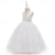 cheap Flower Girl's Dresses-Flower Girl Dress Girls' Formal Dress Wedding Attire Party Wedding Formal Fashion Adorable Princess First Communion Dress Patchwork Mesh Solid Color Sleeveless Crew Neck Light Pink White 4-7 Years