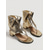 abordables Femmes-Sandales gladiateur noires en similicuir pour femmes, fermeture éclair sur le devant - bottines à entre-doigts à petit talon bloc tendance, chaussures d'été confortables de style punk pour les
