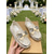 baratos noiva-Sapatilhas plataforma femininas em renda rosa claro com detalhe de laço, sapatos românticos de noiva para jardim ao ar livre. &amp;casamentos no gramado