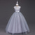 cheap Flower Girl's Dresses-Flower Girl Dress Girls' Formal Dress Wedding Attire Party Wedding Formal Elegant Fashion Adorable First Communion Dress Patchwork Mesh Solid Color Sleeveless Crew Neck Blue Grey 4 years+