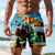 billiga Djur &amp; Fåglar-Herr Tecknat Flodhäst Capybara Badshorts Boardshorts Medium Midja Hawaiisk Rolig Strandsemester Sidfickor Mesh foder Elastisk dragsko i midjan Designer Kläder