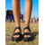 levne Ženy-Dámské černé sportovní sandály na platformě - s robustní podrážkou a pásky na Coachella a hudební festivaly &amp;elegantní letní koncertní outfity