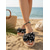 economico Donne-sandali da donna con fiocco a pois e suola in corda intrecciata: graziose scarpe basse slip-on per le vacanze al mare, le vacanze estive e a bordo piscina