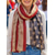 billige Tilbehør-USAs 250-årsjubileum Kvinners polyester chiffon skjerf flere mønstre lett og pustende vår og sommer perfekt USA uavhengighetsdag og uformell bruk