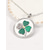 billiga Tillbehör-Klöverhalsband för damer, St. Patrick's Day-motiv, grönt hängsmycke i slitstark legering, flera stilar inklusive shamrock och hästsko, festliga irländska smycken för parader, fester och högtidskläder.