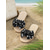 economico Donne-sandali da donna con fiocco a pois e suola in corda intrecciata: graziose scarpe basse slip-on per le vacanze al mare, le vacanze estive e a bordo piscina