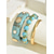 economico Accessori per le vacanze-Set di braccialetti in lega acrilica da donna, braccialetti alla moda multicolore e gioielli impilabili con perline, accessori da polso casual in stile boho resort per vacanze, viaggi in spiaggia, uso quotidiano e occasioni di svago