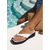 abordables Femmes-Tongs blanches à plateforme pour femmes - sandales compensées confortables et épaisses, idéales pour les vacances tropicales au bord de la piscine dans les complexes hôteliers de luxe. &amp;vacances d'été